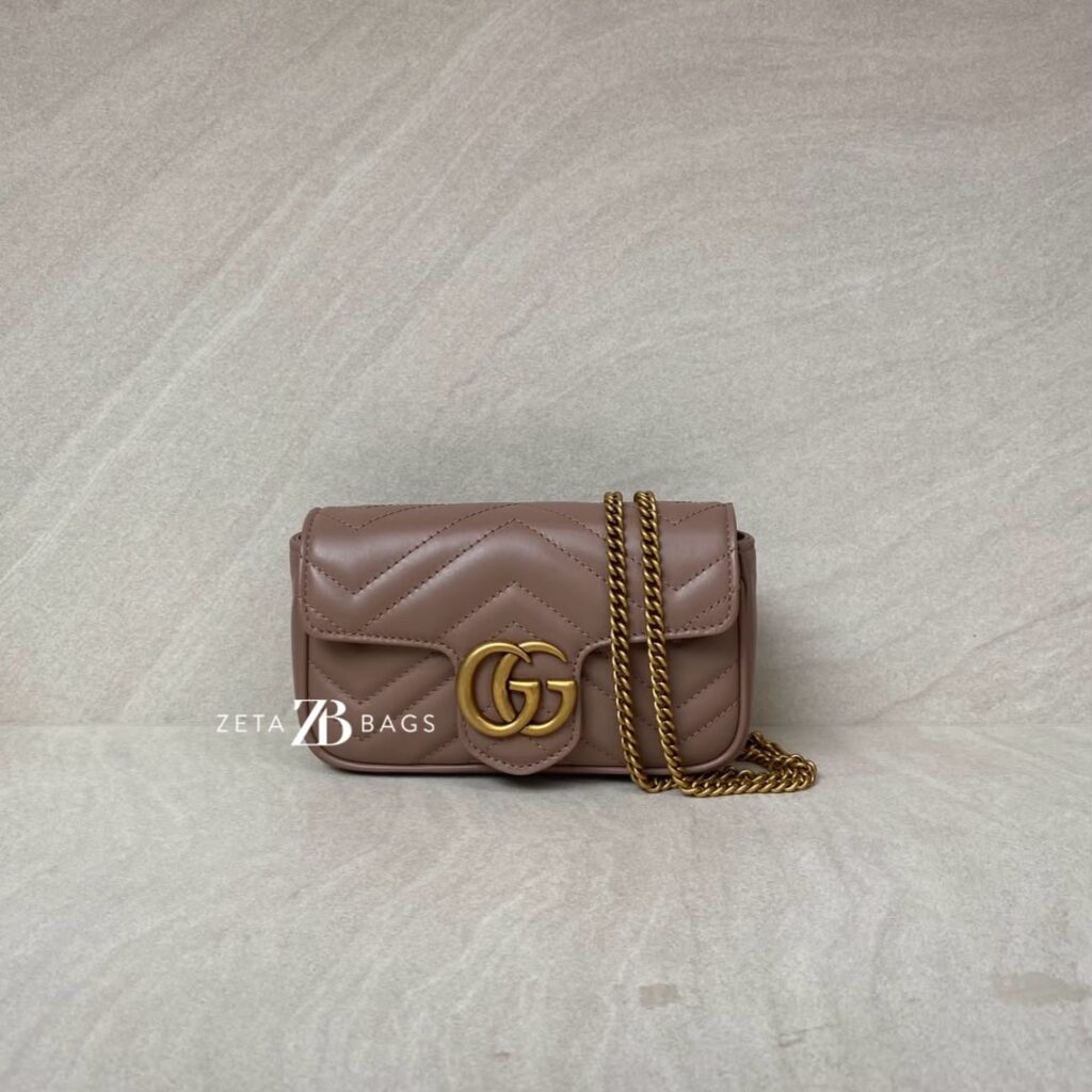 Gucci Marmont Super Mini Nude GHW