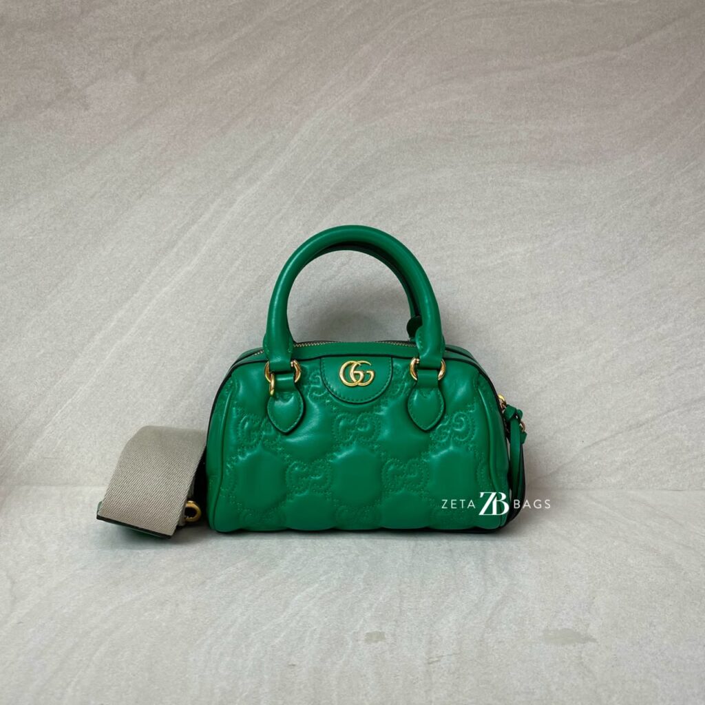 Gucci GG Matelasse Boston Green GHW