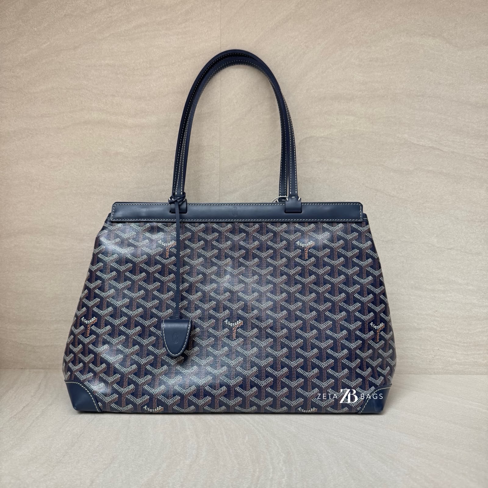 Goyard Bellechasse PM Goyardine Bleu Marine