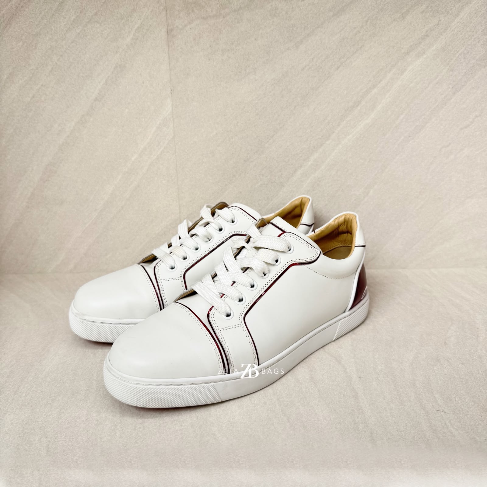 Christian Louboutin Fun Veira Sneakers White Red