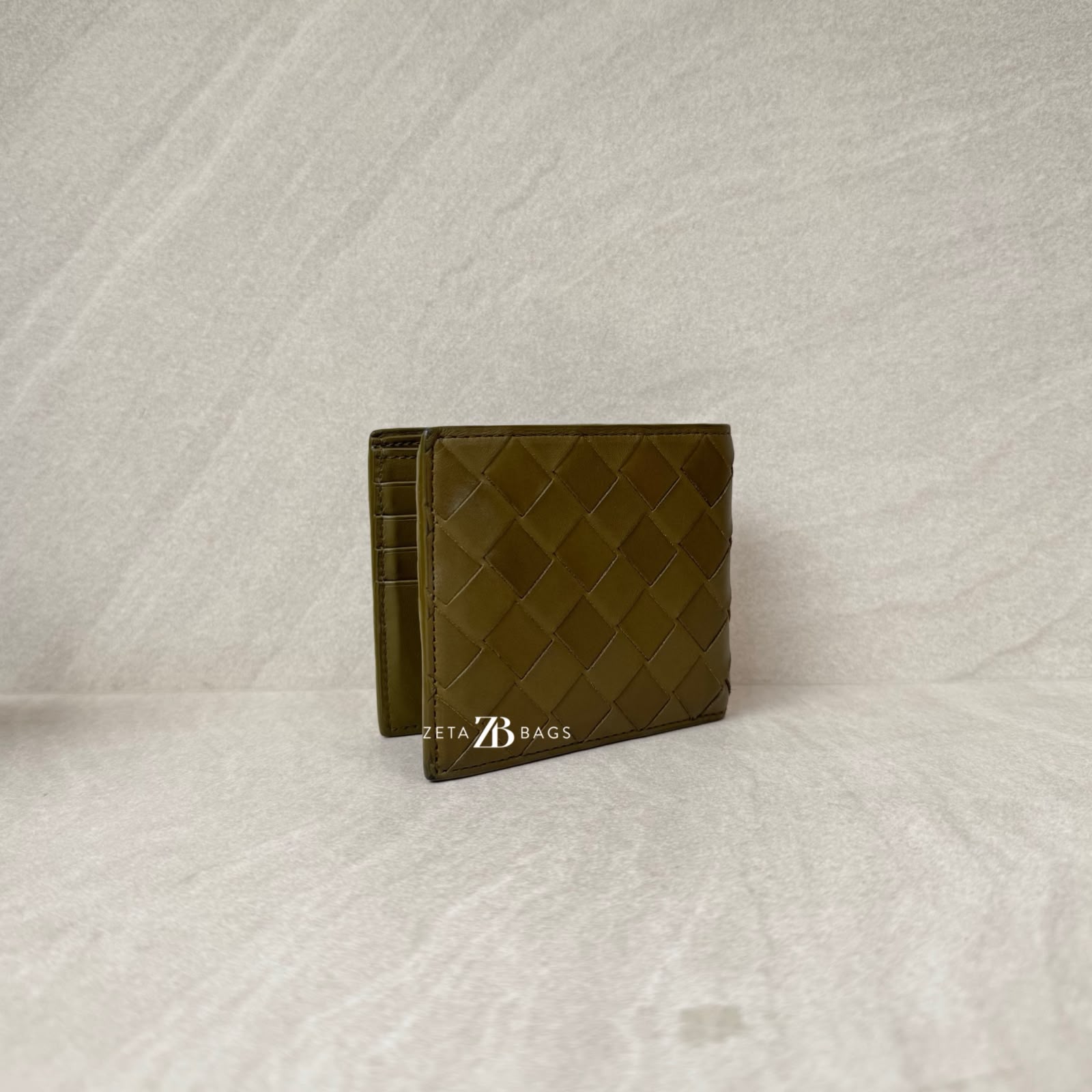 Bottega Veneta Bifold Wallet Dark Green