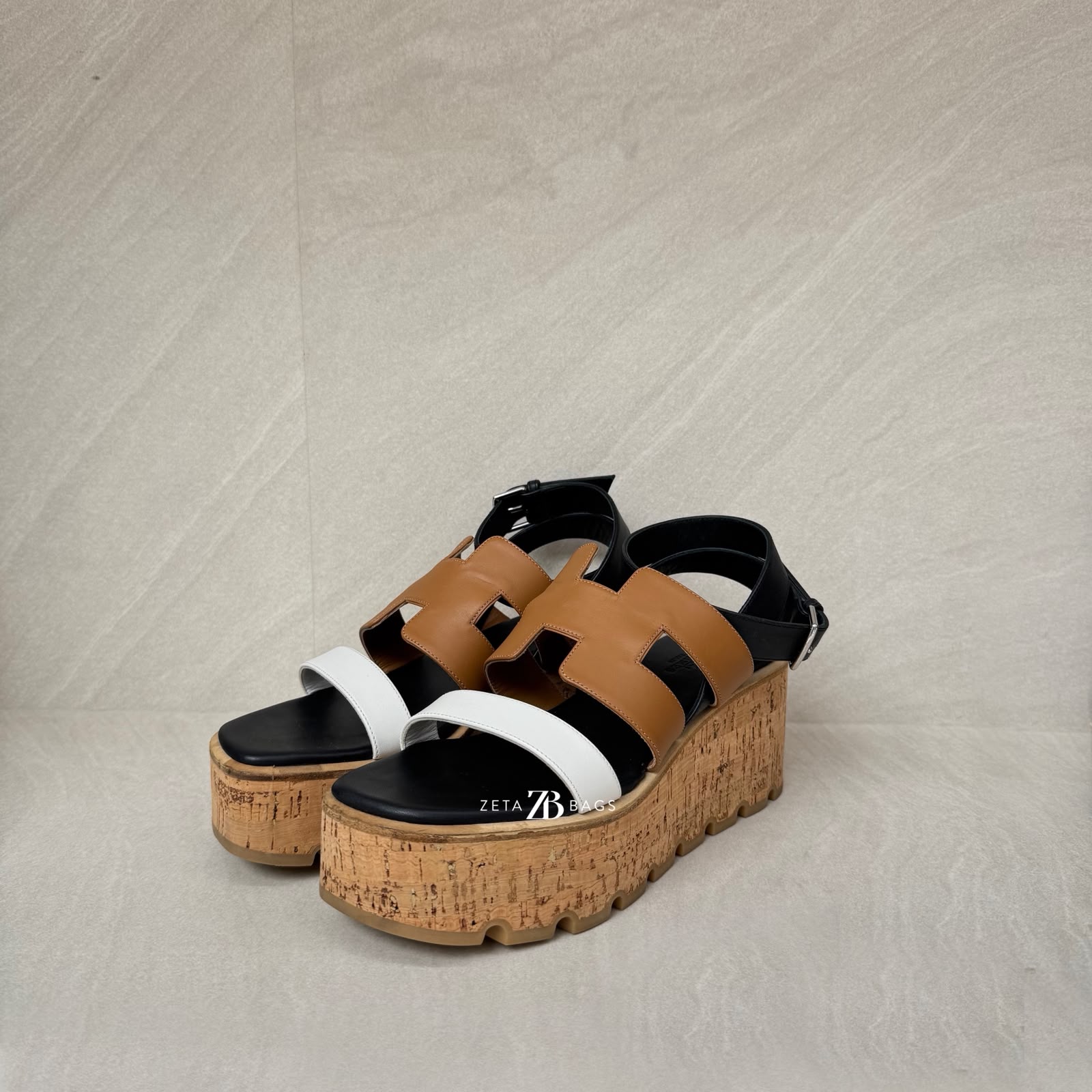 Hermes Havane 30 Sandal Naturel Multicolor
