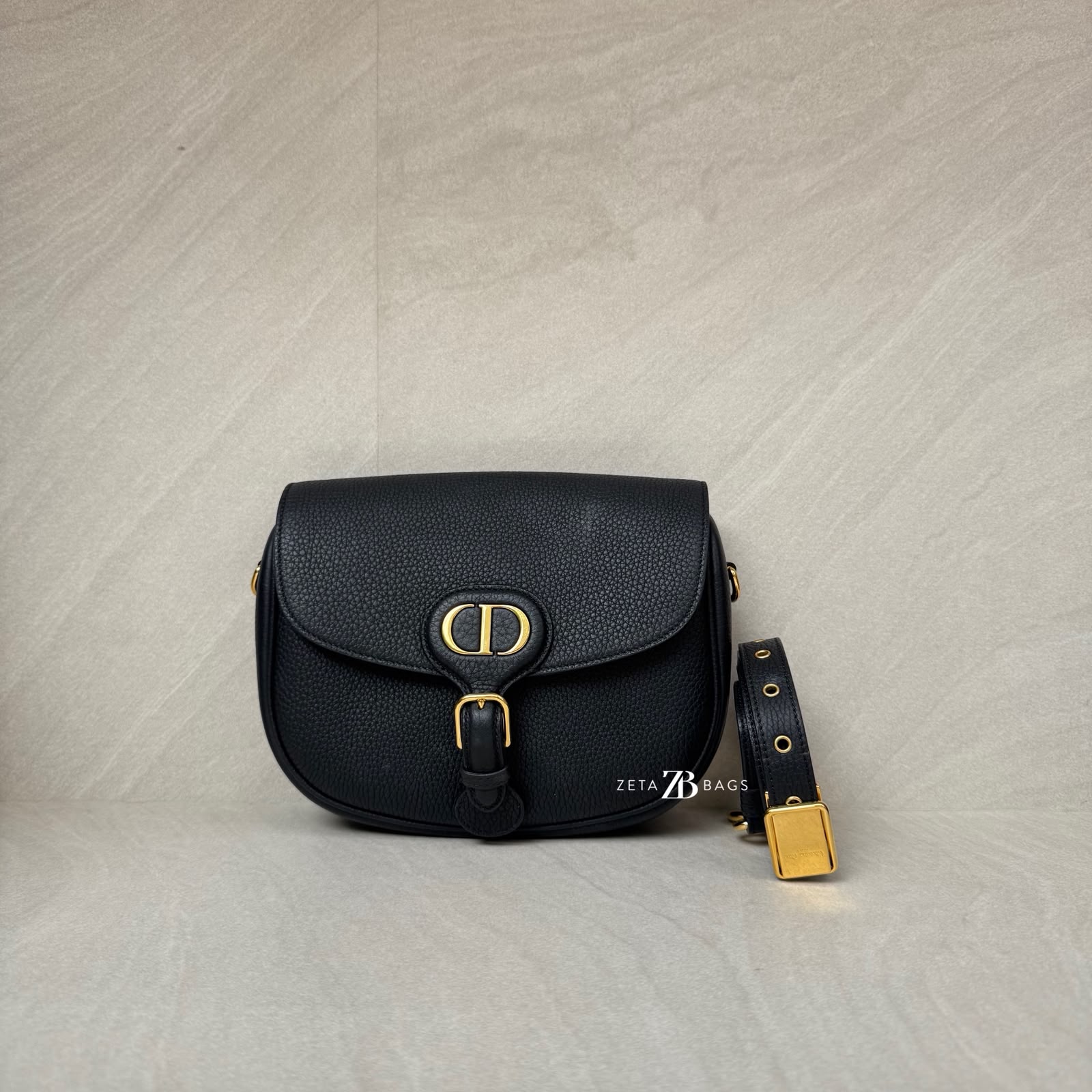 Dior Bobby Medium Grained Black GHW