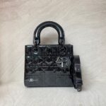 Dior Lady Dior Small Vernis All Black