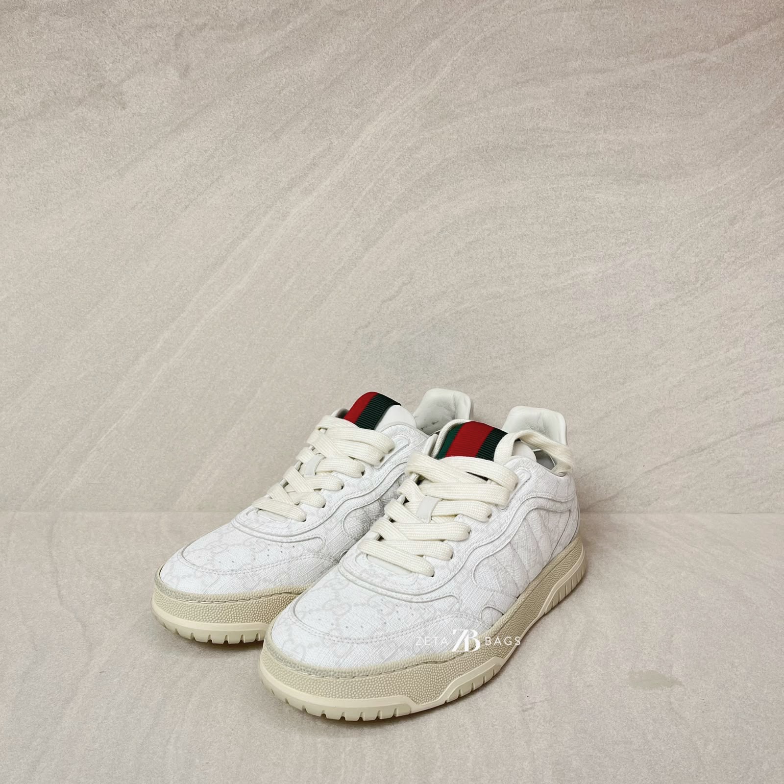 Gucci Re-Web Sneakers GG Supreme Monogram White Canvas