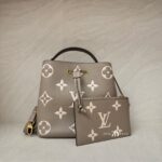 Louis Vuitton Neo Neo MM Monogram Empreinte Giant Tourterelle Creme GHW