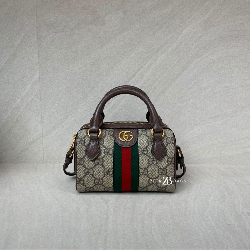 Gucci Ophidia Super Mini Boston GG Supreme GHW