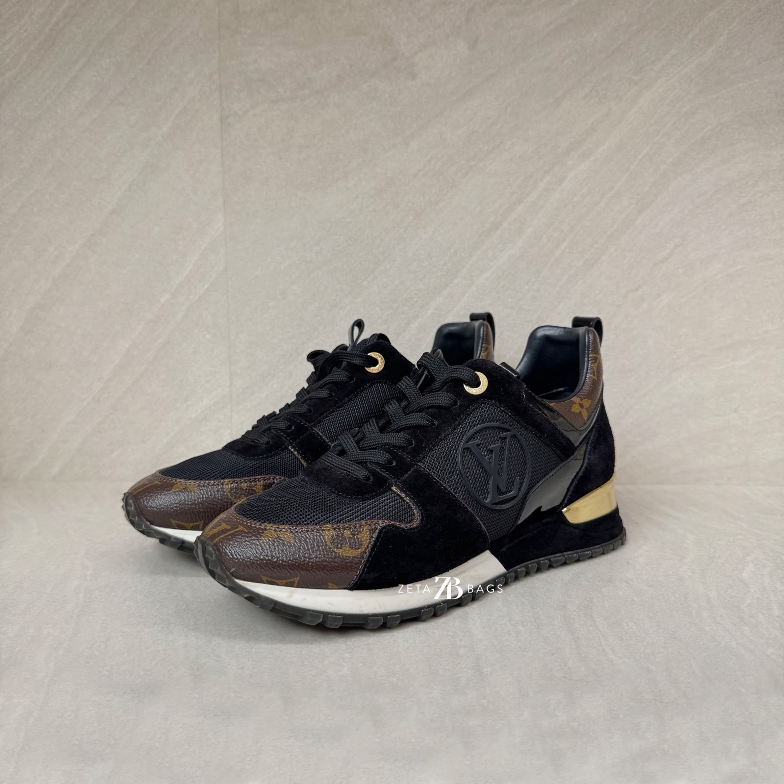 Louis Vuitton Runaway Sneaker Monogram Mesh Suede Noir