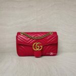 Gucci Marmont Flap Small Red GHW