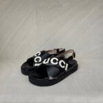 Gucci Elizabeth Nappa Black White Logo