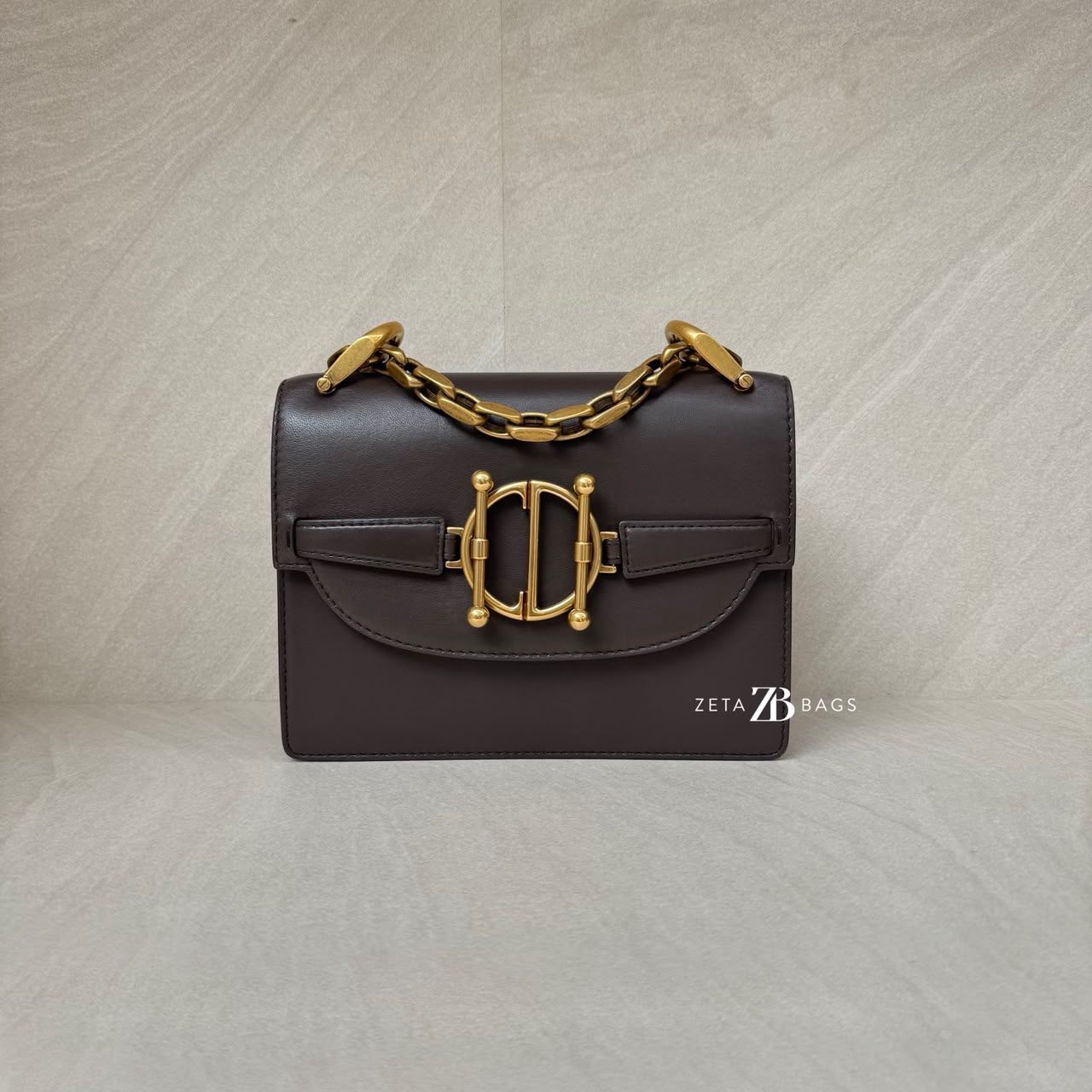 Dior Direction Bag Dark Brown GHW