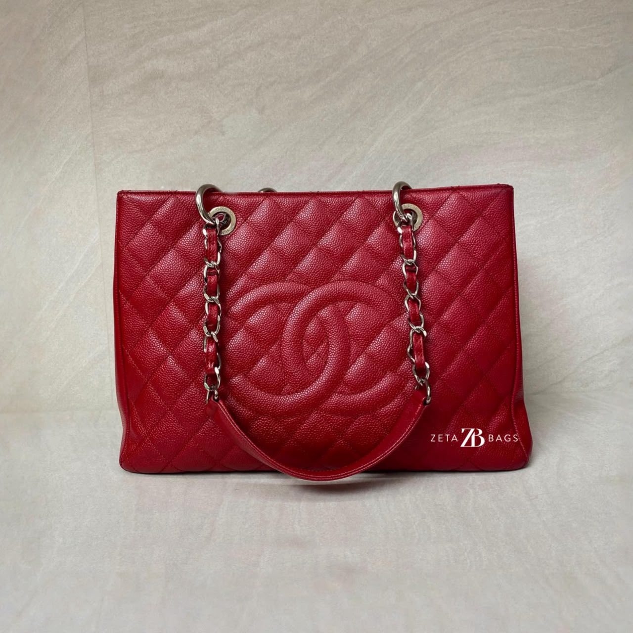 Chanel GST Caviar Red SHW