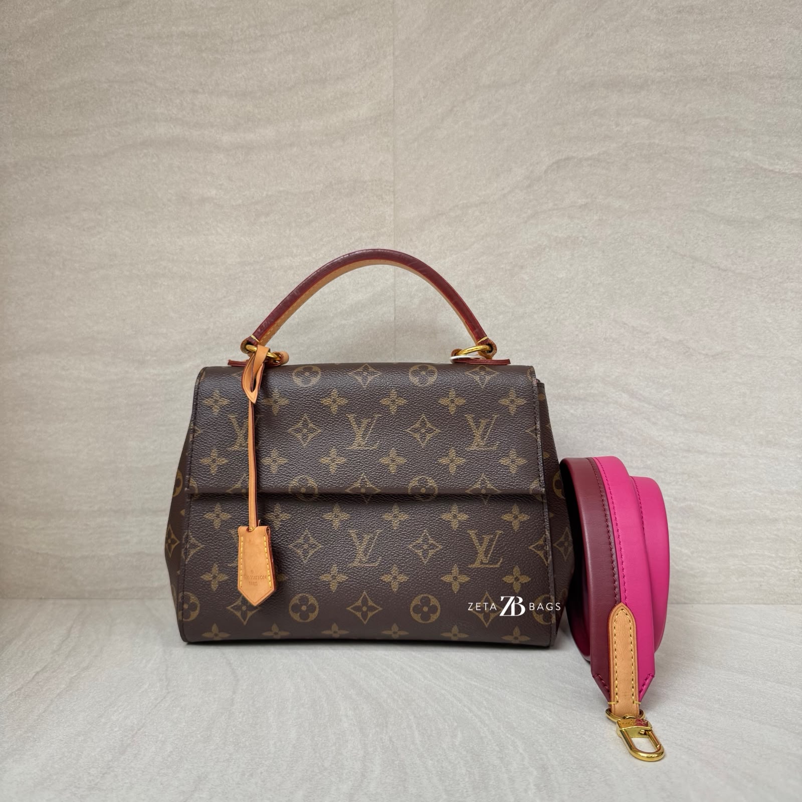 Louis Vuitton Cluny BB Monogram Bordeaux Fuchsia GHW