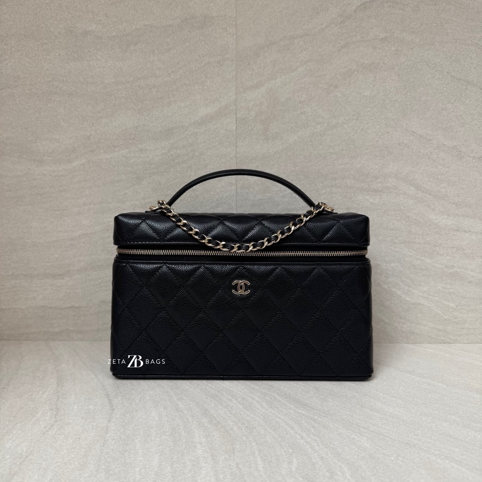 Chanel Vanity Top Handle Caviar Black LGHW