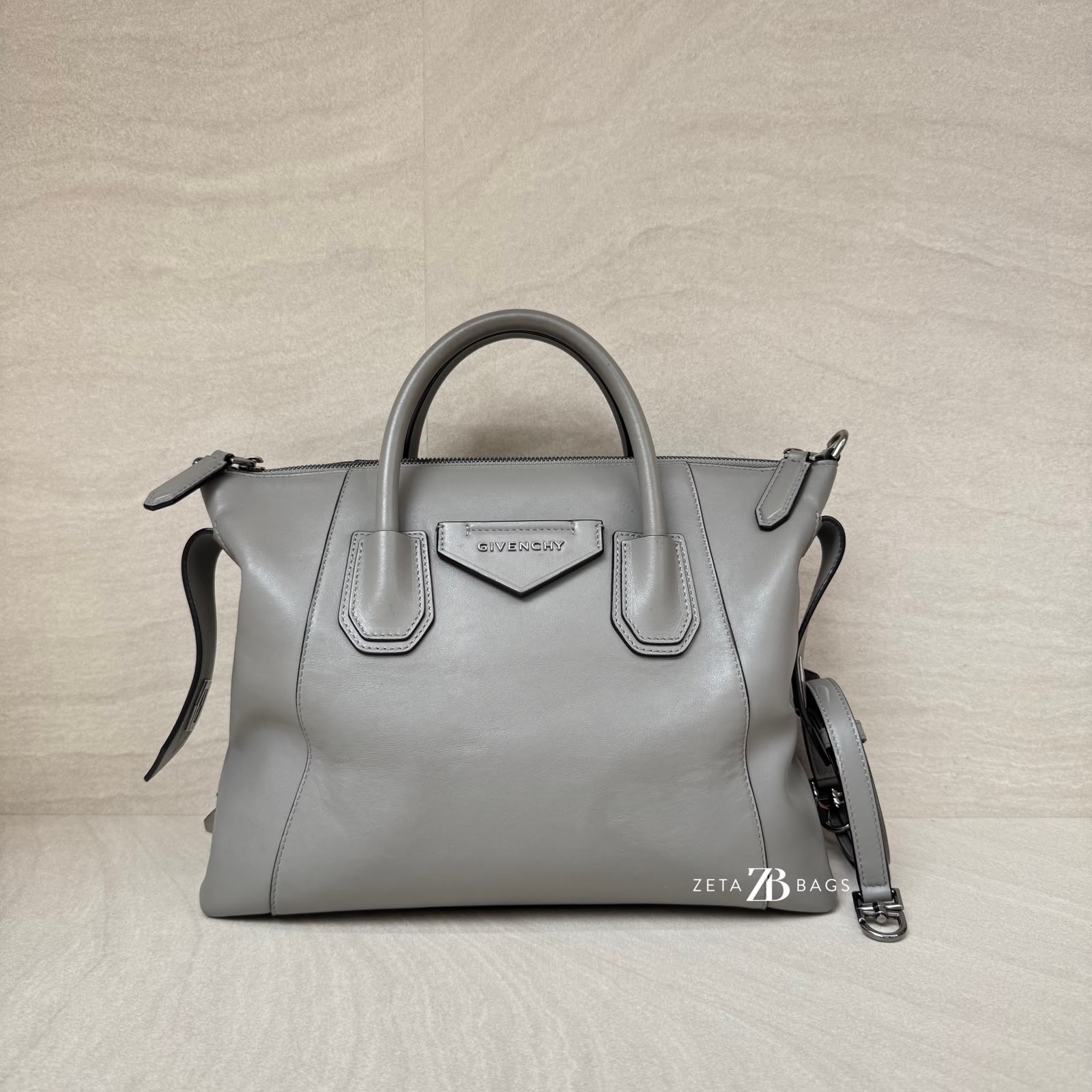 Givenchy Soft Antigona Small Pearl Grey SHW