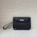 Hermes Kelly Depeches 25 Pouch Togo Noir PHW