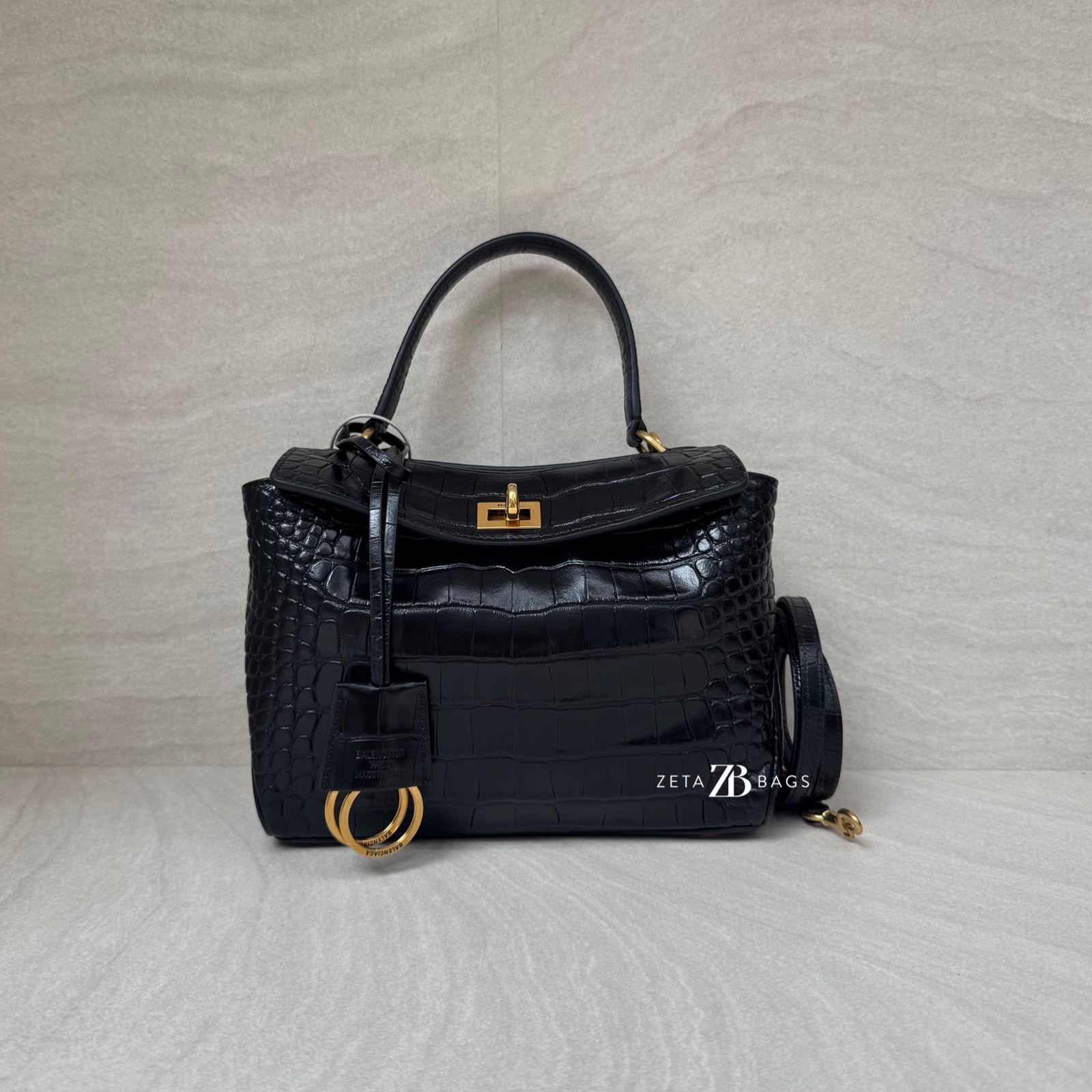 Rodeo Mini Croco Black GHW