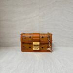Tracy Mini Chain Crossbody Visetos Cognac