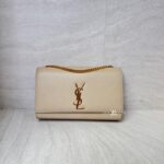 Saint Laurent Kate Medium Grained Beige GHW