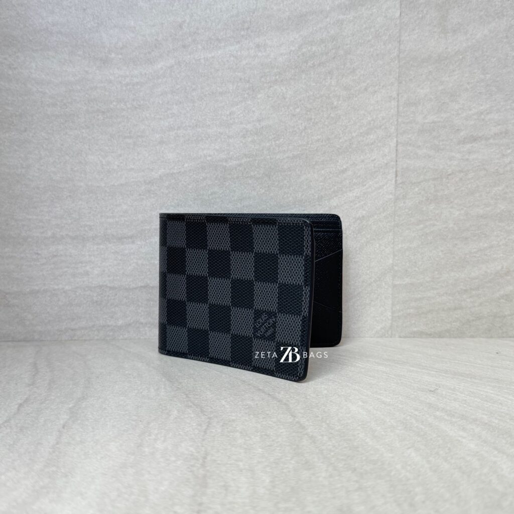 Louis Vuitton Multiple Bi-Fold Wallet Damier Graphite Black