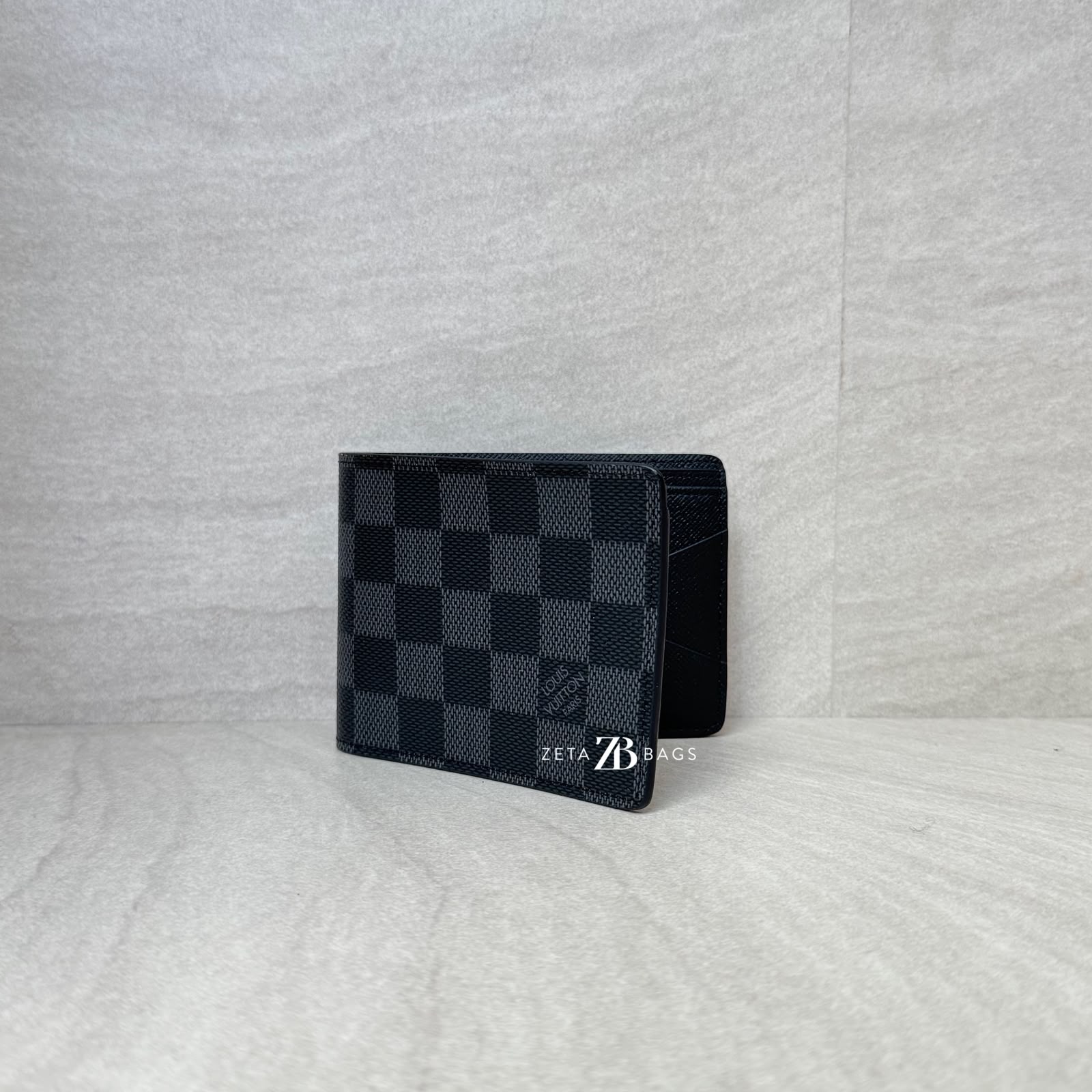 Louis Vuitton Multiple Bi-Fold Wallet Damier Graphite Black
