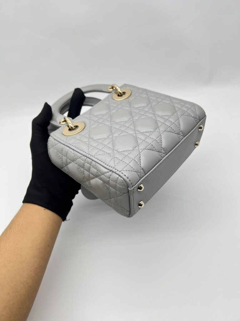 Mini Lady Dior Lambskin Grey Ghw