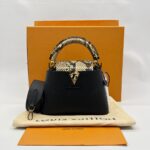 Capucines Mini Phyton Black Handle Ghw