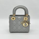 Mini Lady Dior Lambskin Grey Ghw
