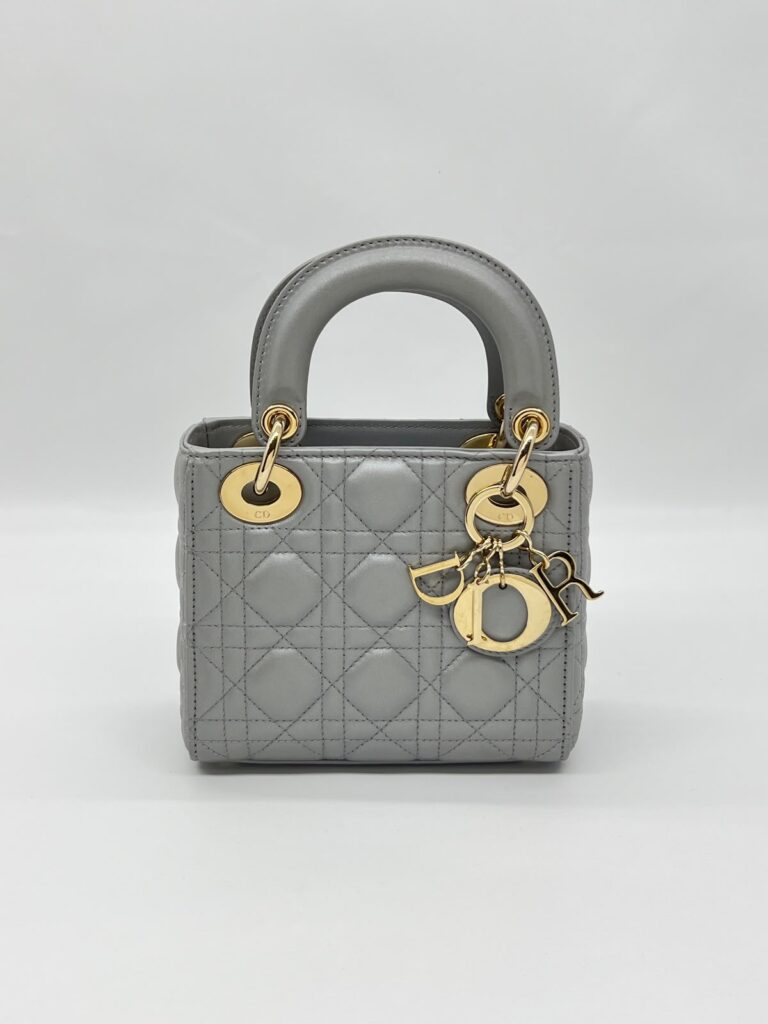 Mini Lady Dior Lambskin Grey Ghw