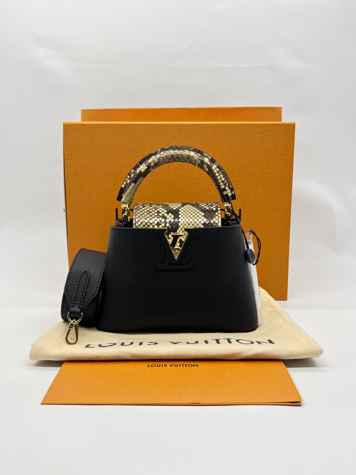 Capucines Mini Phyton Black Handle Ghw