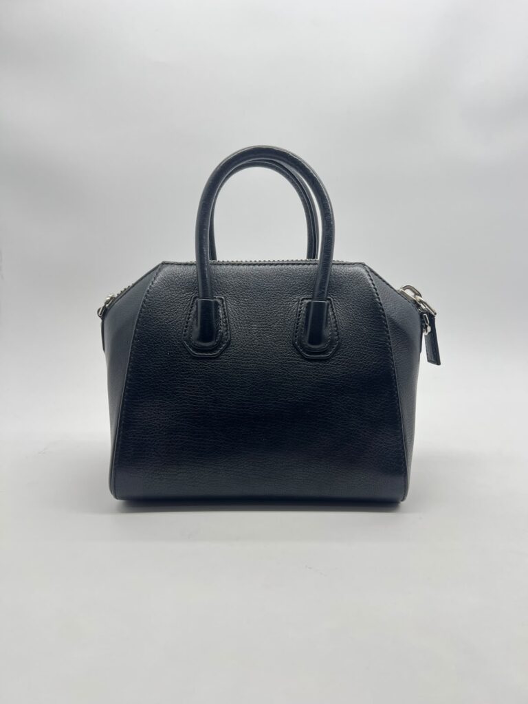 Mini Antigona Grained Black SHW