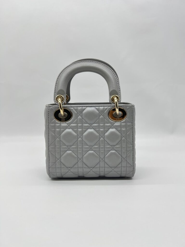 Mini Lady Dior Lambskin Grey Ghw