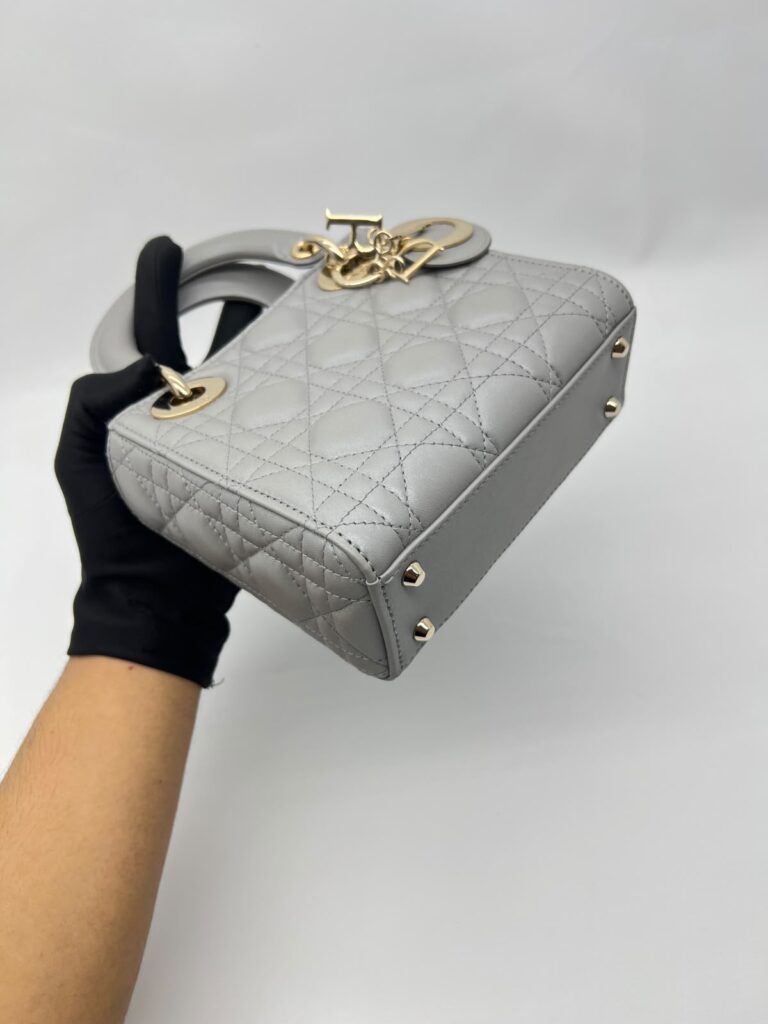 Mini Lady Dior Lambskin Grey Ghw