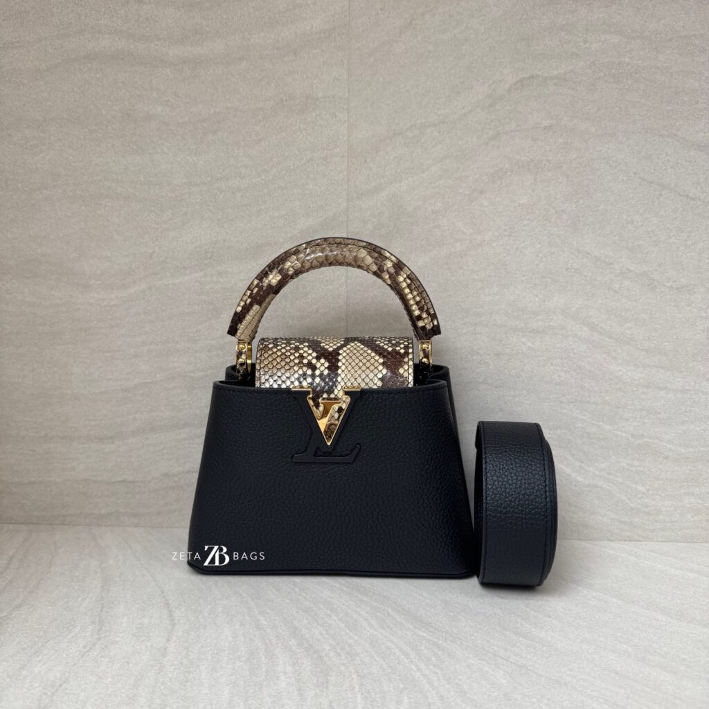 Capucines Mini Phyton Black Handle Ghw