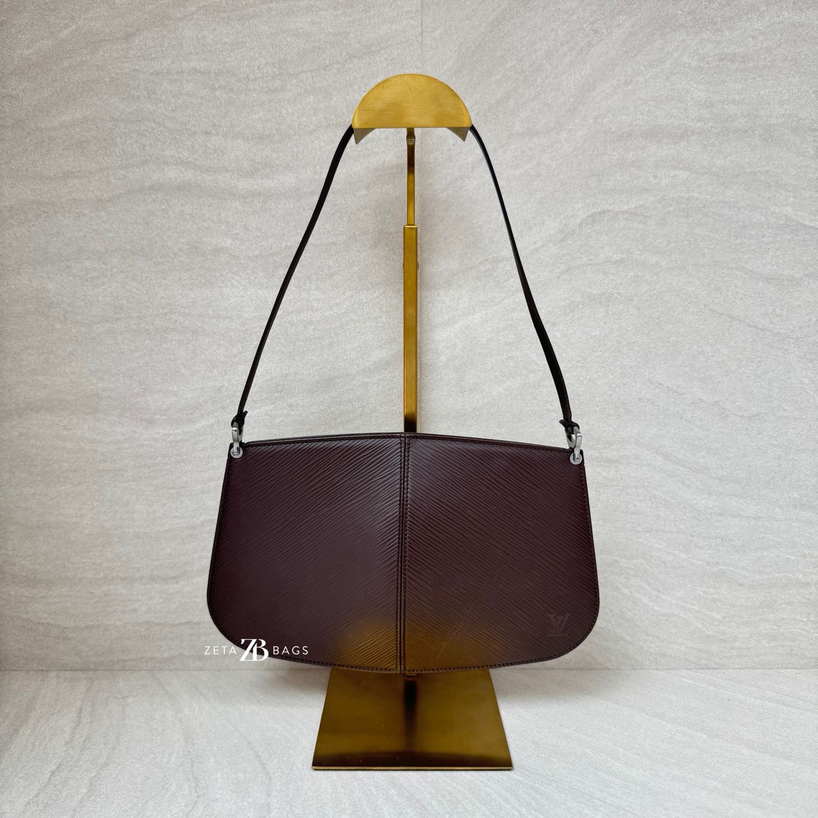 Louis Vuitton Demi Lune Pochette Epi Brown SHW