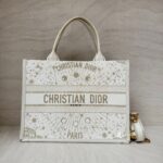 Dior Book Tote Canvas White GHW