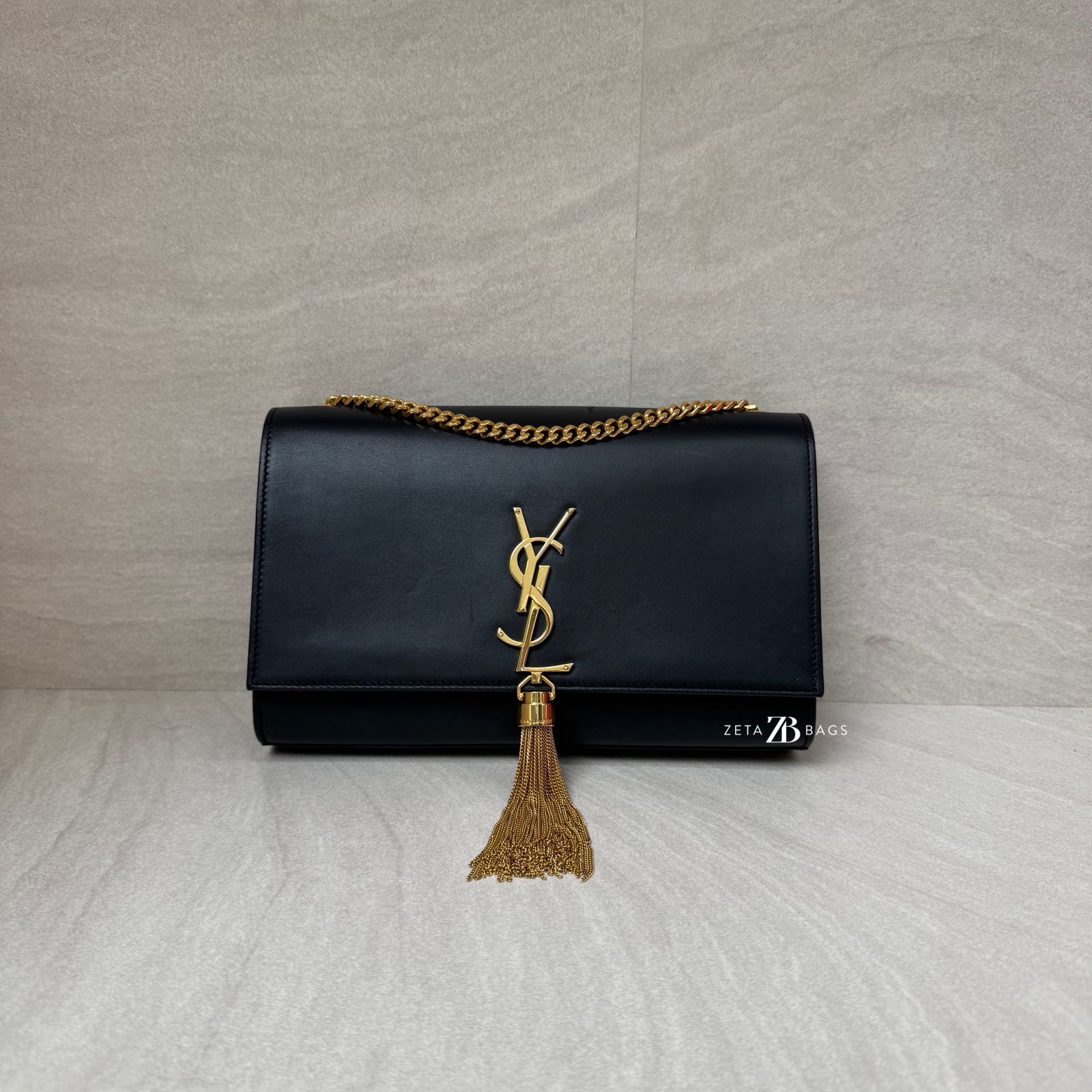 Saint Laurent Kate Tassel Black GHW