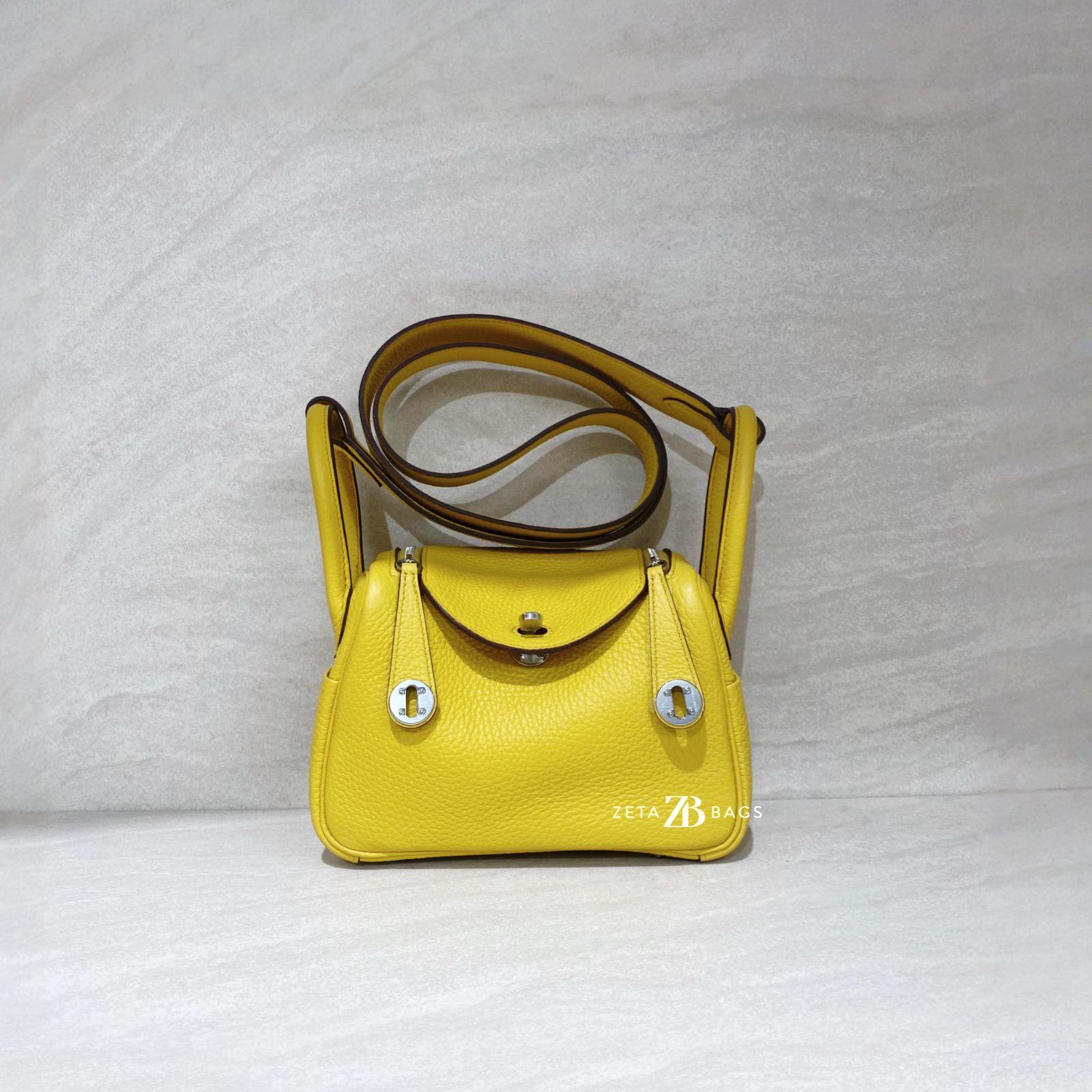 Hermes Mini Lindy Clemence Sun PHW