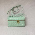 Bottega Veneta Bang Bang Vanity Case Intercciato Green GHW
