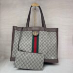 Gucci Ophidia Soft Tote Bag GG Supreme Brown GHW