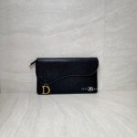 Dior Saddle Long Wallet Black GHW