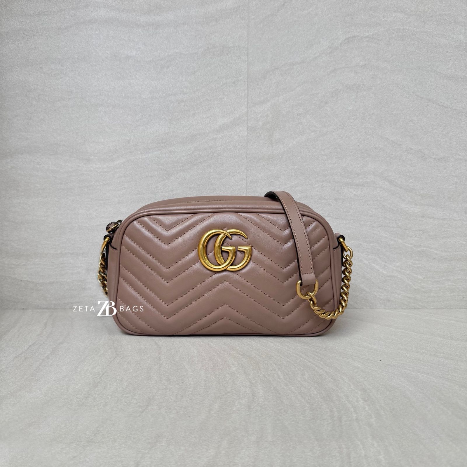 Gucci Marmont Camera Small Nude GHW