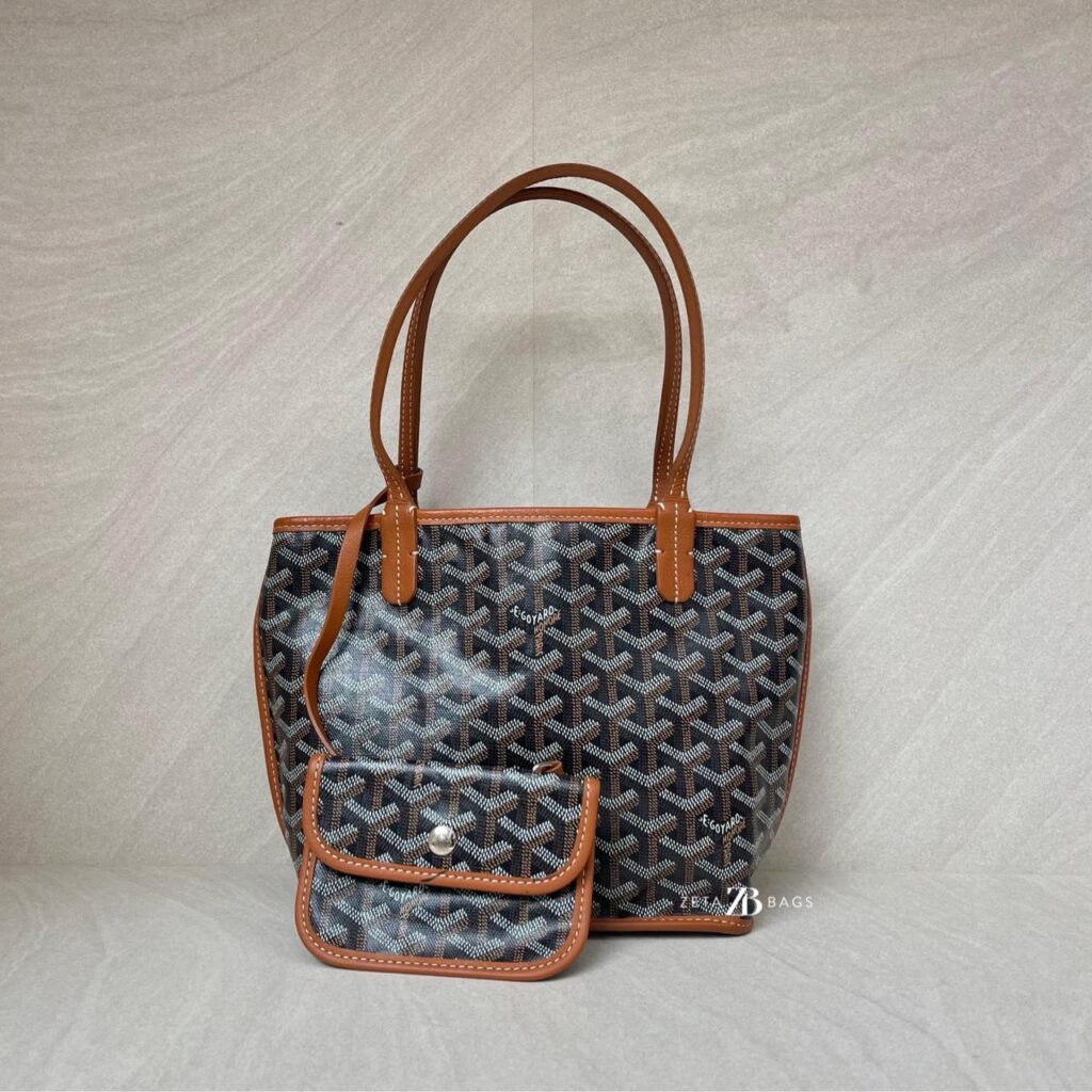 Goyard Mini Anjou Goyardine Noir Tan