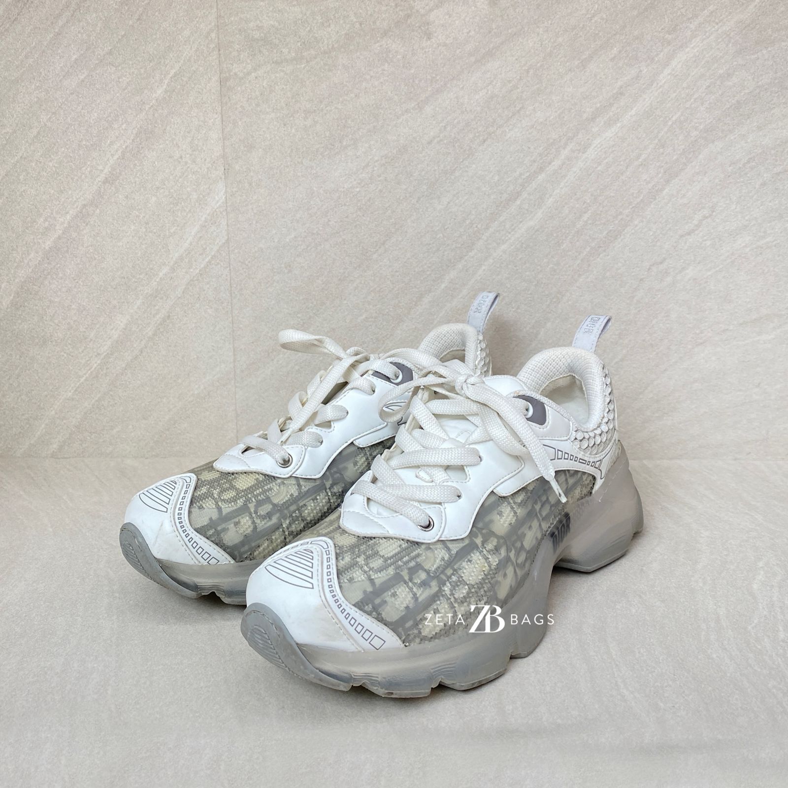 Dior Vibe Sneakers Oblique Gray Rubber