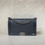 Chanel Boy 28 Lambskin Black RHW