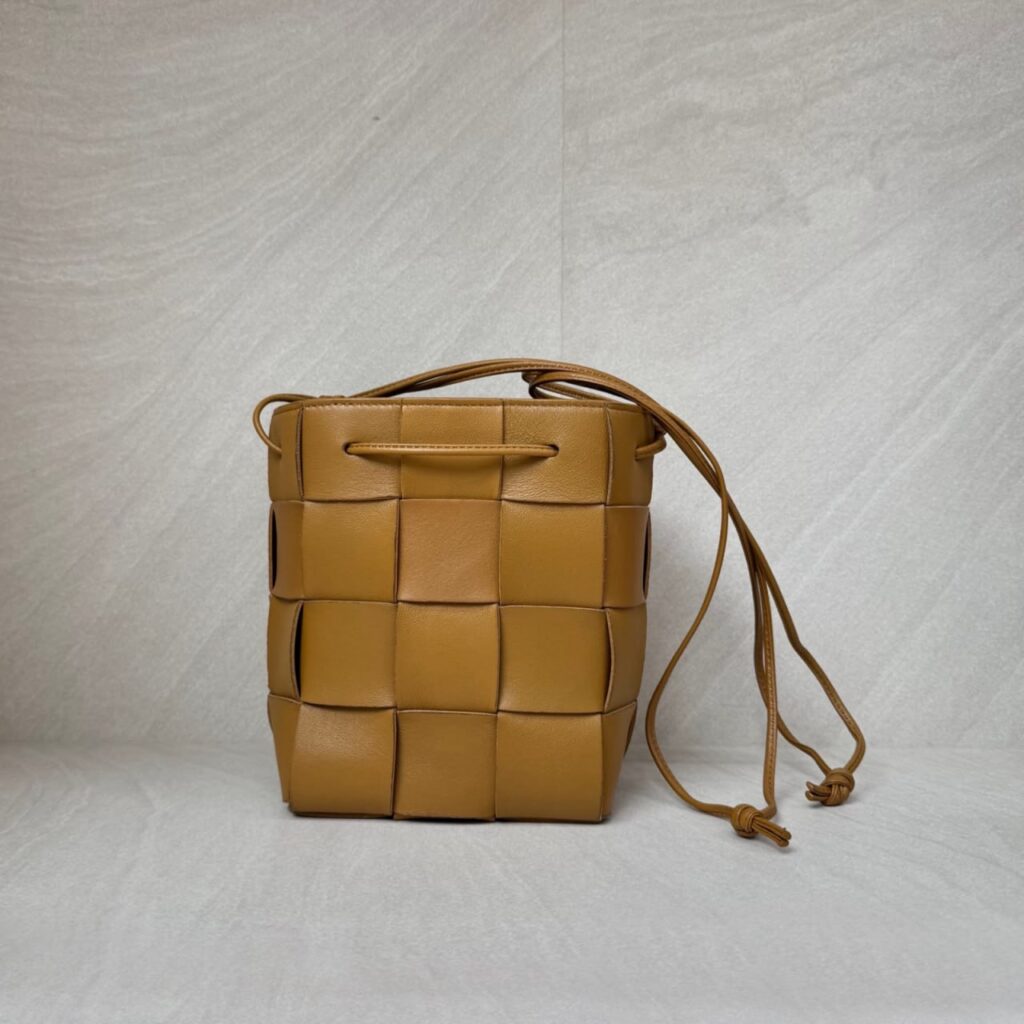 Bottega Veneta Small Cassette Bucket Camel