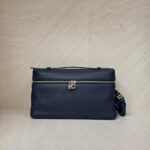 Loro Piana Extra Pocket L27 Grained Dark Navy Silver Hardware