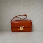 Celine Triomphe East West Shiny Calfskin Cornelin Gold Hardware