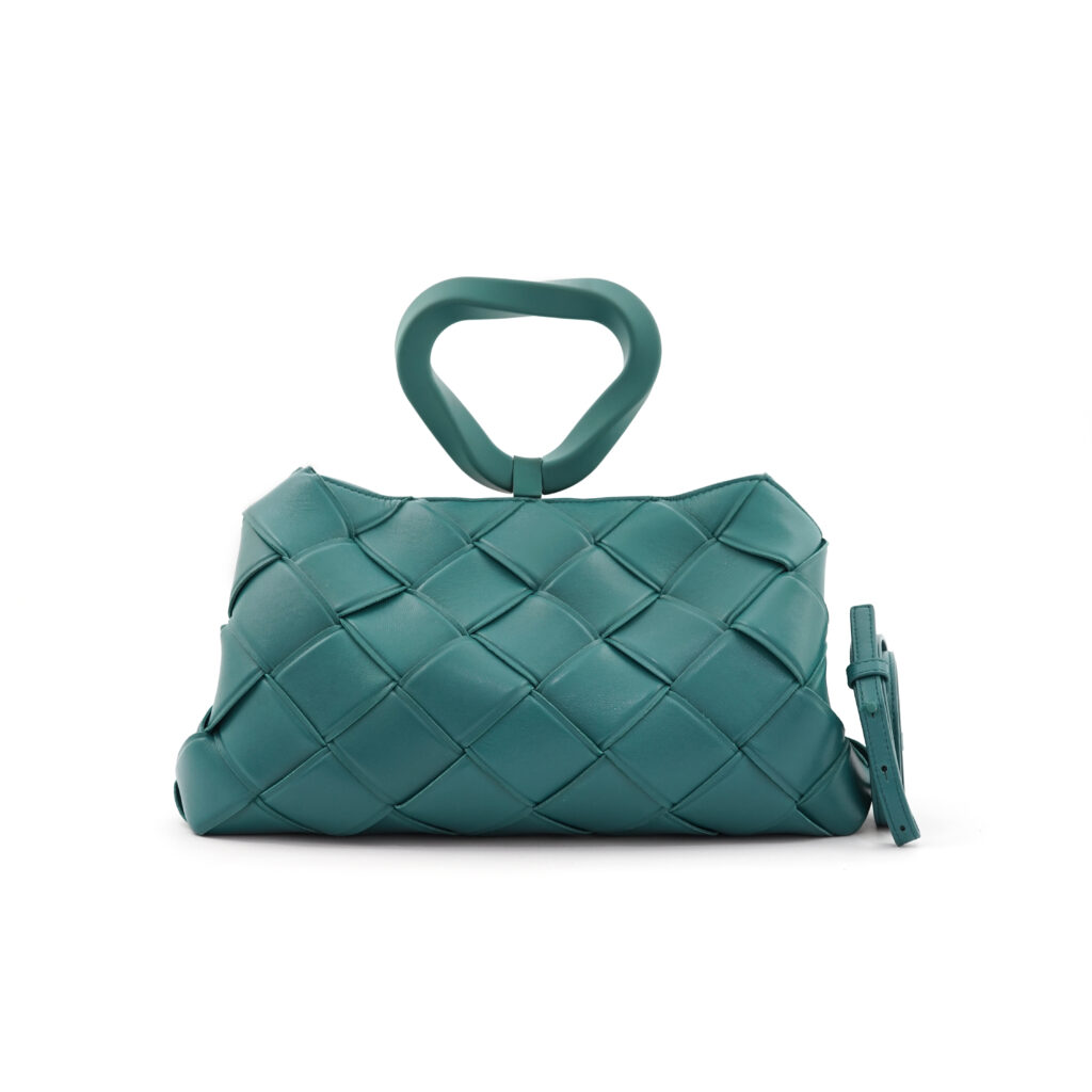 Bottega Veneta Grasp Top Handle Intrecciato Green
