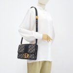 Dior 30 Montaigne Canvas Blue Oblique GHW